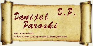 Danijel Paroški vizit kartica